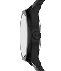 Armani Exchange Men's Sync Rd. Automatic Black Leather Strap Watch