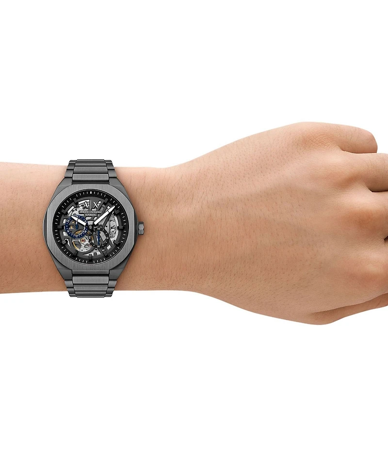 Armani Exchange Men's Sync Rd. Automatic Stainless Steel Bracelet Watch