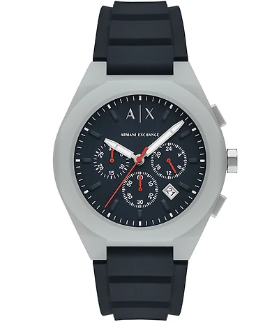 Armani Exchange Men's Sync Rd. Chronograph Silicone Strap Watch