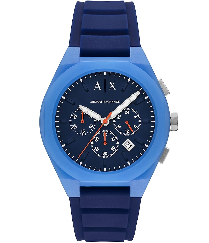 Armani Exchange Men's Sync Rd. Chronograph Silicone Strap Watch