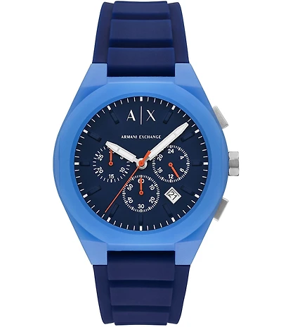 Armani Exchange Men's Sync Rd. Chronograph Silicone Strap Watch