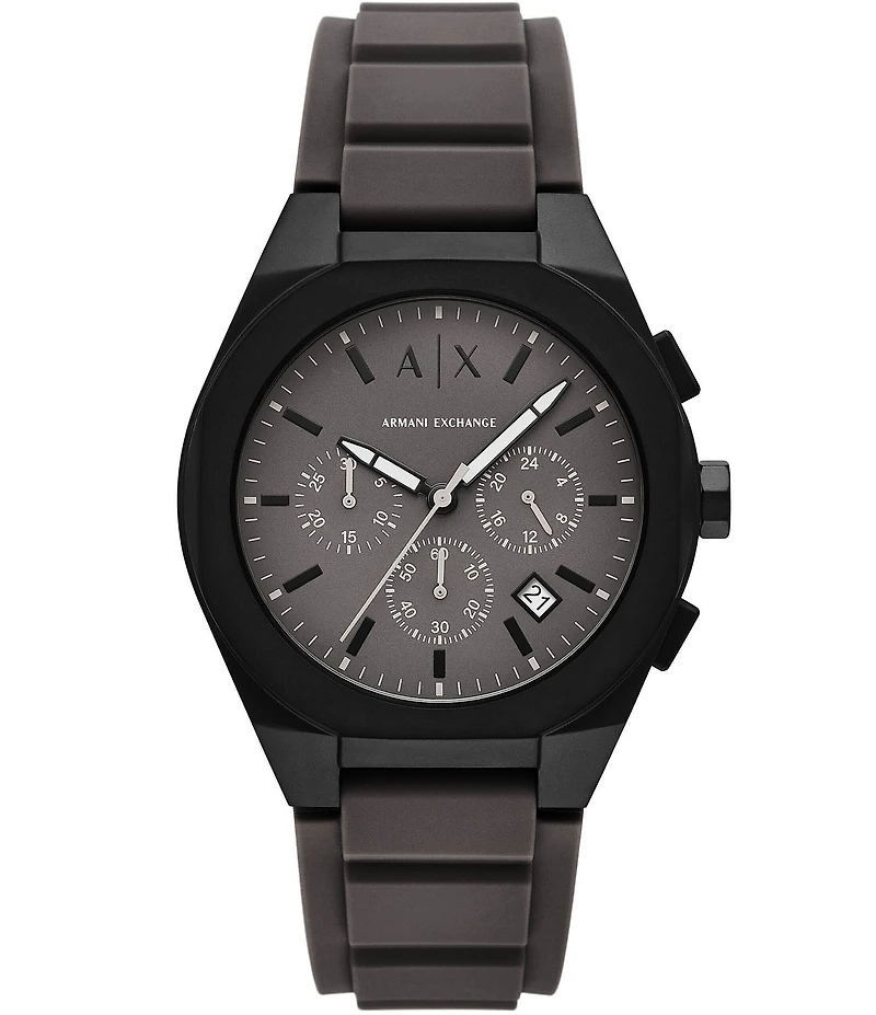 Armani Exchange Men's Sync Rd. Chronograph Silicone Strap Watch