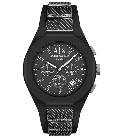 Armani Exchange Men's Sync Rd. Multifunction Silicone Strap Watch