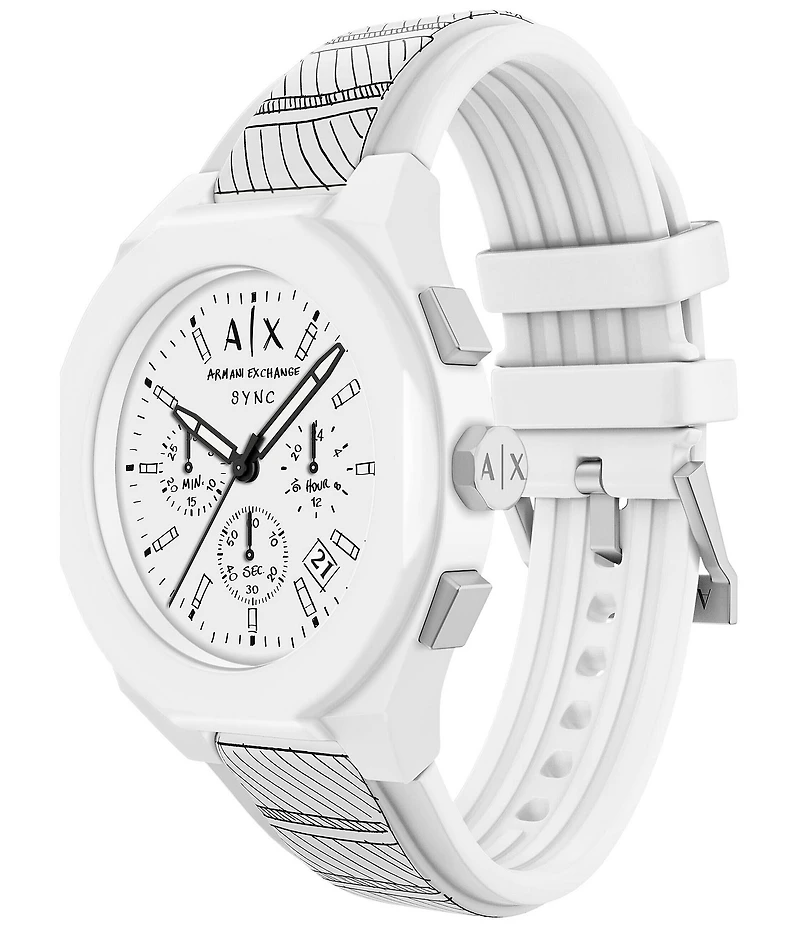 Armani Exchange Men's Sync Rd. Multifunction Silicone Strap Watch