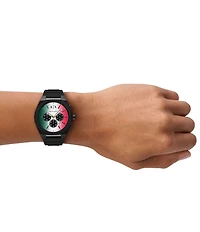 Armani Exchange Men's Sync Rd. Quartz Chronograph Black Silicone Strap Watch