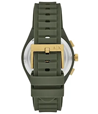 Armani Exchange Men's Sync Rd. Quartz Chronograph Green Silicone Strap Watch