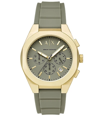 Armani Exchange Men's Sync Chronograph Silicone Watch
