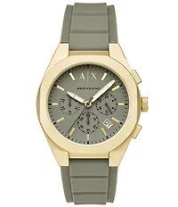 Armani Exchange Men's Sync Rd. Quartz Chronograph Silicone Strap Watch