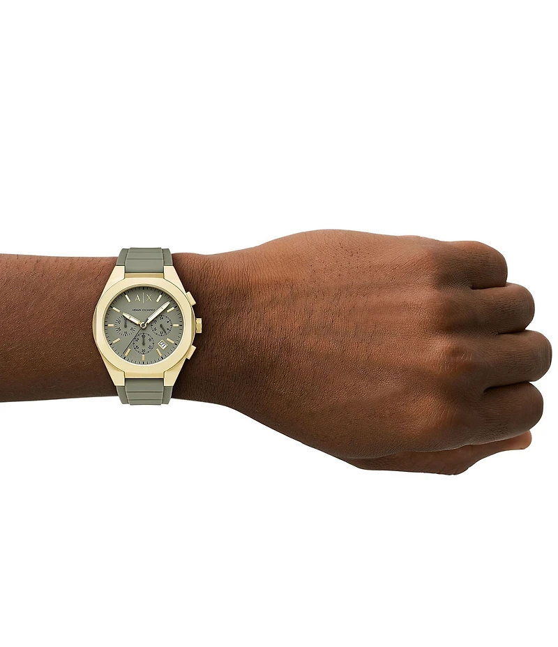 Armani Exchange Men's Sync Rd. Quartz Chronograph Silicone Strap Watch
