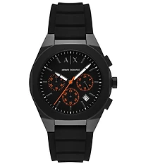 Armani Exchange Men's Sync Rd. Quartz Chronograph Silicone Strap Watch