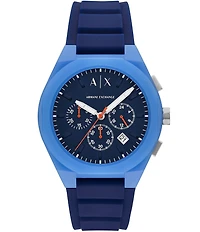 Armani Exchange Men's Sync Rd. Quartz Chronograph Silicone Strap Watch