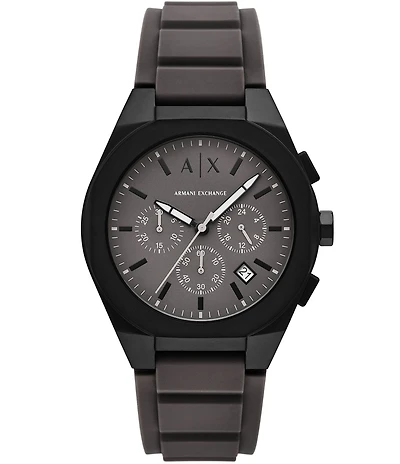 Armani Exchange Men's Sync Rd. Quartz Chronograph Silicone Strap Watch