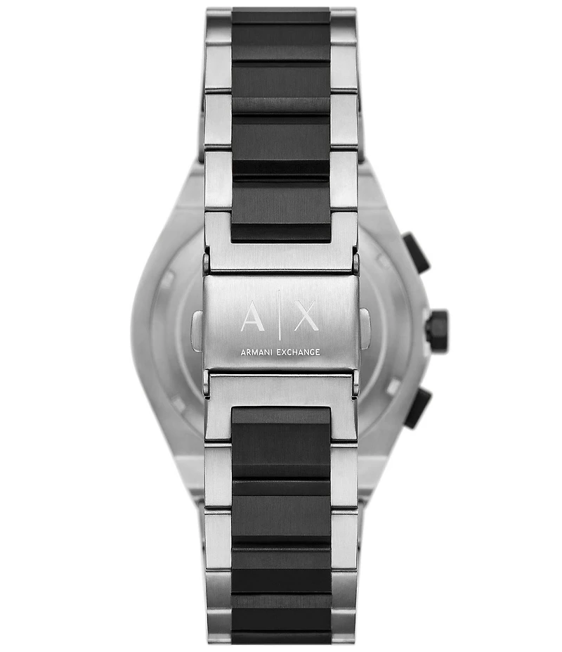 Armani Exchange Men's Sync Rd. Quartz Chronograph Two Tone Stainless Steel Bracelet Watch