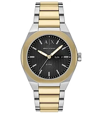 Armani Exchange Men's Sync Three-Hand Date Stainless Steel Bracelet Watch