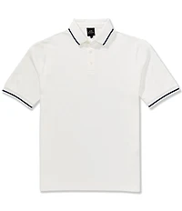 Armani Exchange Mercerized Cotton Tipped Short Sleeve Polo Shirt