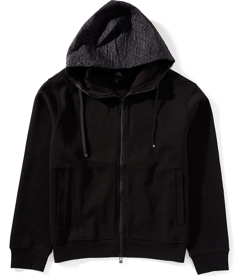 Armani Exchange Mixed Media Full-Zip Jacket
