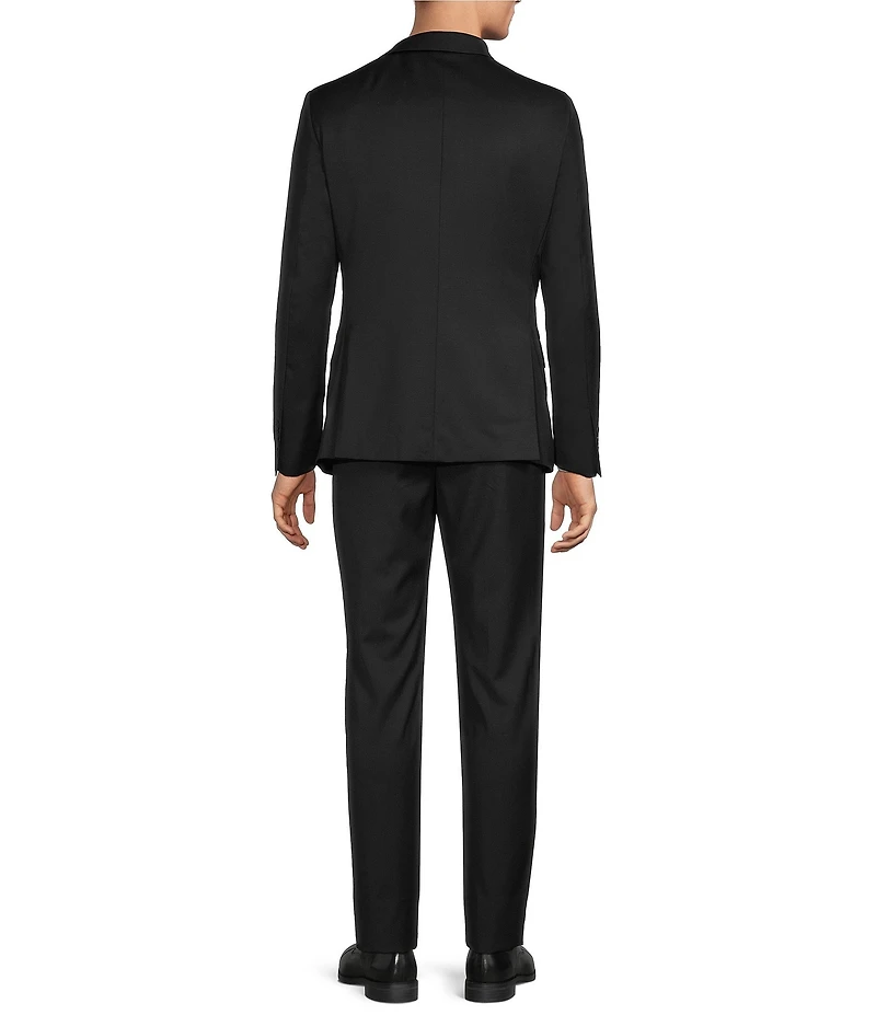 Armani Exchange Modern Fit Flat Front Solid 2-Piece Suit
