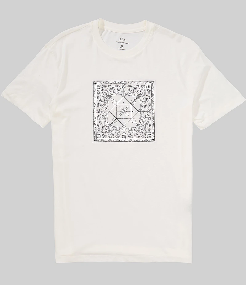 Armani Exchange Paisley Box Short Sleeve T-Shirt