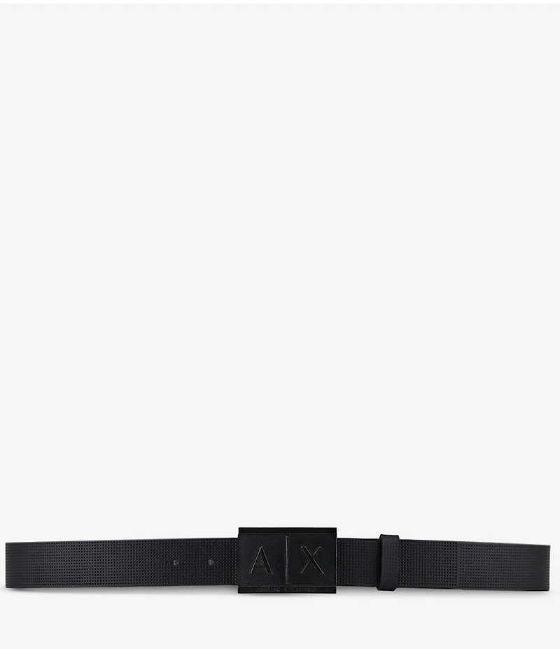 Armani Exchange Perfect Rectangular 1.4#double; Buckle Belt