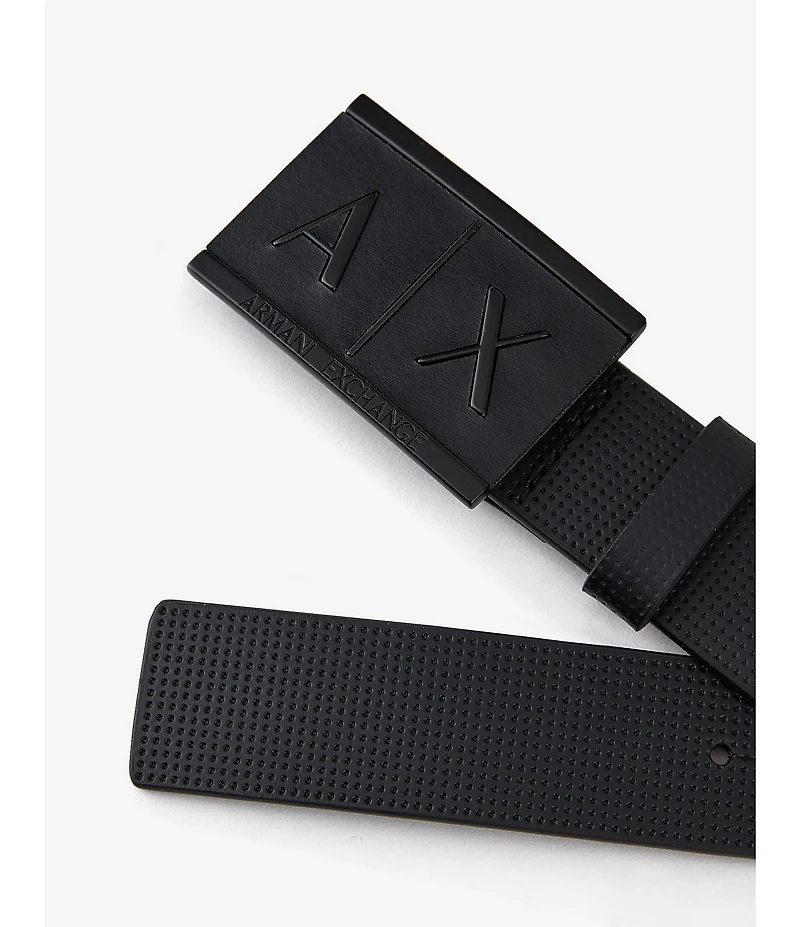 Armani Exchange Perfect Rectangular 1.4#double; Buckle Belt