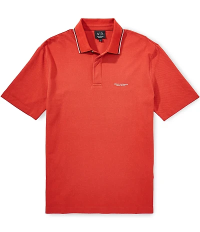 Armani Exchange Pique Short Sleeve Polo Shirt