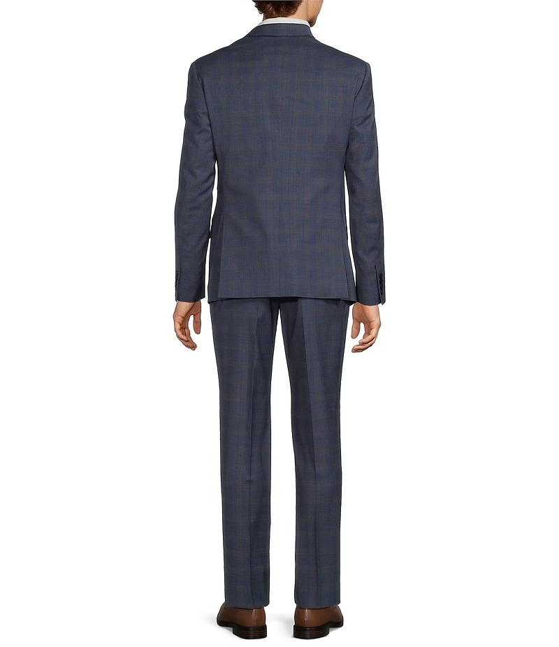 Armani Exchange Plaid Flat Front 2-Piece Suit
