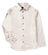 Armani Exchange Satin Check Long Sleeve Woven Shirt