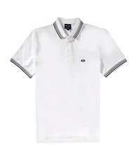 Armani Exchange Short Sleeve Solid Pique Polo Shirt