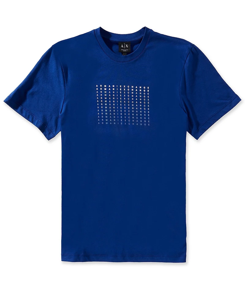 Armani Exchange Slim Fit Fading Box Logo Short Sleeve T-Shirt