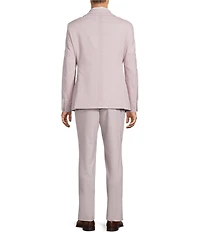 Armani Exchange Slim Fit Flat Front Solid Wool 2-Piece Suit