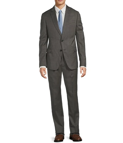 Armani Exchange Slim Fit Peak Lapel Flat Front 2-Piece Suit