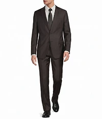 Armani Exchange Slim Fit Peak Lapel Solid 2-Piece Suit