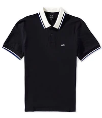 Armani Exchange Slim Fit Pique Short Sleeve Polo Shirt