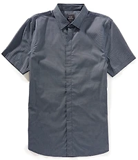 Armani Exchange Slim Fit Printed Stretch Short Sleeve Woven Shirt