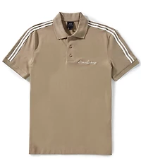 Armani Exchange Stretch Signature Logo Short Sleeve Polo Shirt