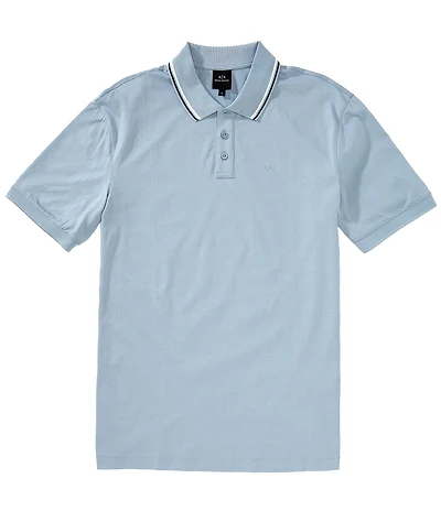Armani Exchange Tonal Chest Logo Short Sleeve Polo Shirt