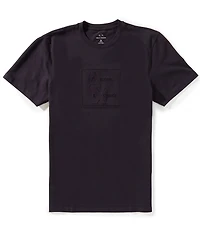 Armani Exchange Tonal Grid Box Logo Graphic Short Sleeve T-Shirt