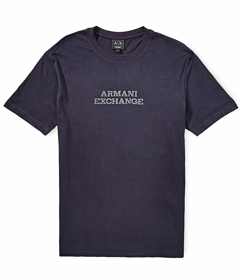 Armani Exchange Tonal Script Logo Short Sleeve T-Shirt