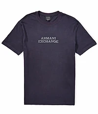 Armani Exchange Tonal Script Logo Short Sleeve T-Shirt