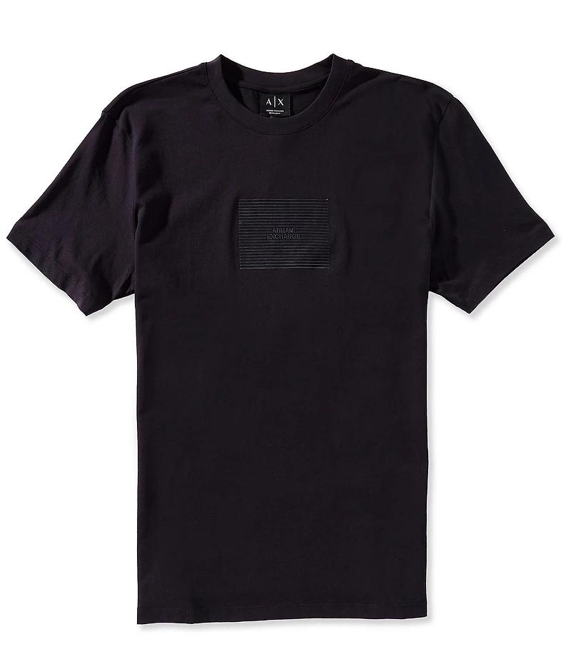 Armani Exchange Tonal Striped Box Logo Short Sleeve T-Shirt
