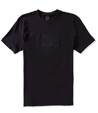 Armani Exchange Tonal Striped Box Logo Short Sleeve T-Shirt