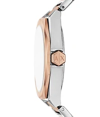 Armani Exchange Women's Andrea Three-Hand Black Stainless Steel Bracelet Watch