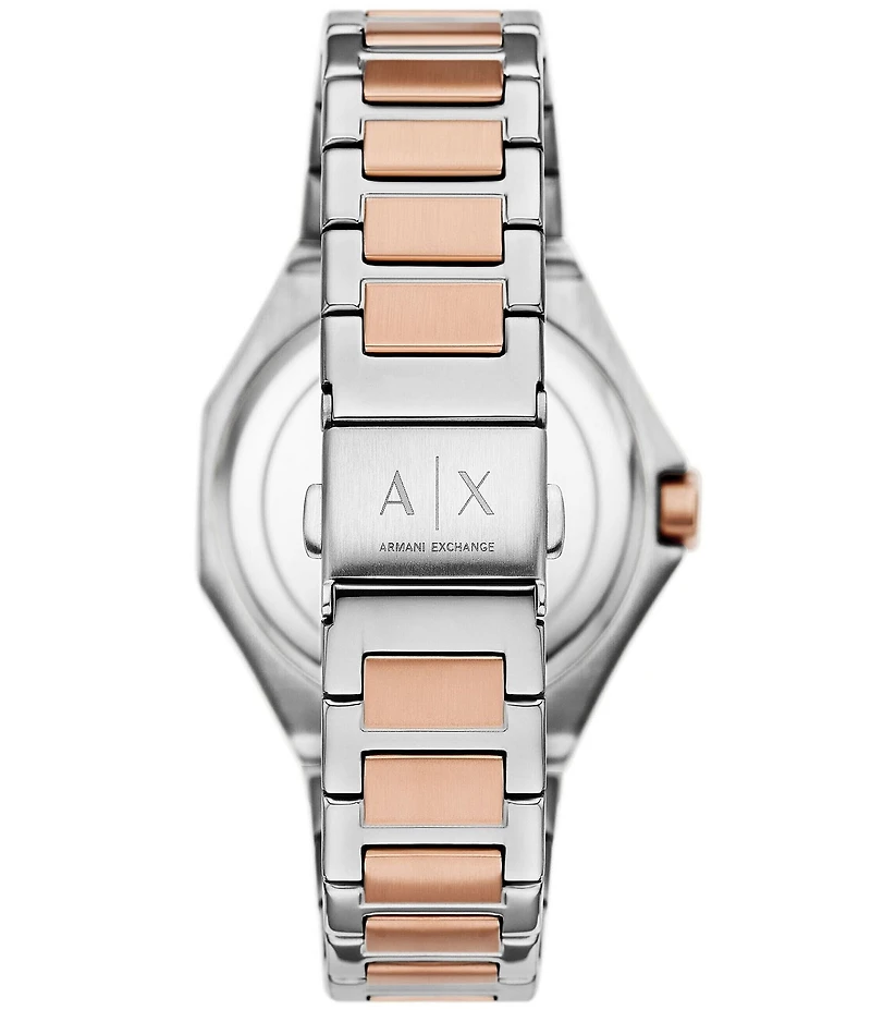 Armani Exchange Women's Andrea Three-Hand Black Stainless Steel Bracelet Watch