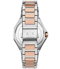 Armani Exchange Women's Andrea Three-Hand Black Stainless Steel Bracelet Watch