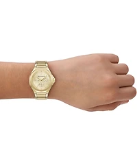 Armani Exchange Women's Andrea Three-Hand Black Stainless Steel Bracelet Watch