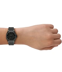 Armani Exchange Women's Andrea Three-Hand Black Stainless Steel Bracelet Watch