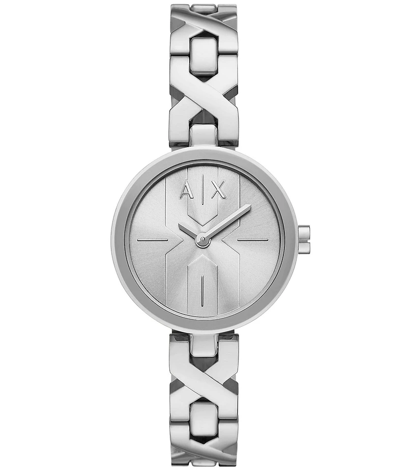 Armani Exchange Women's Ava Two Hand Stainless Steel Bracelet Watch