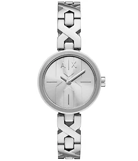 Armani Exchange Women's Ava Two Hand Stainless Steel Bracelet Watch