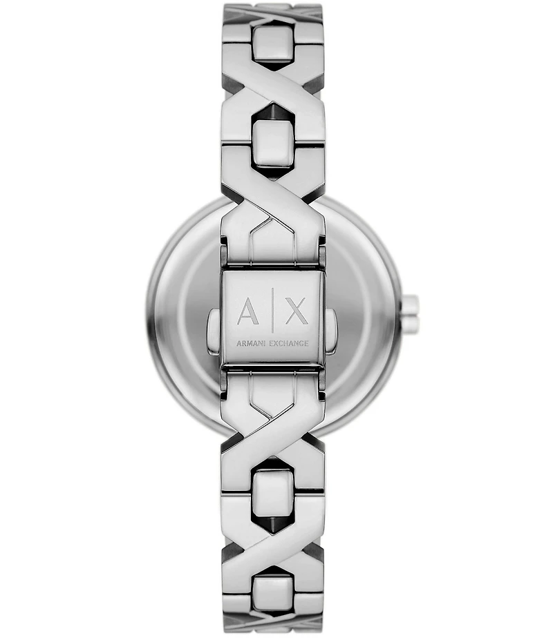 Armani Exchange Women's Ava Two Hand Stainless Steel Bracelet Watch
