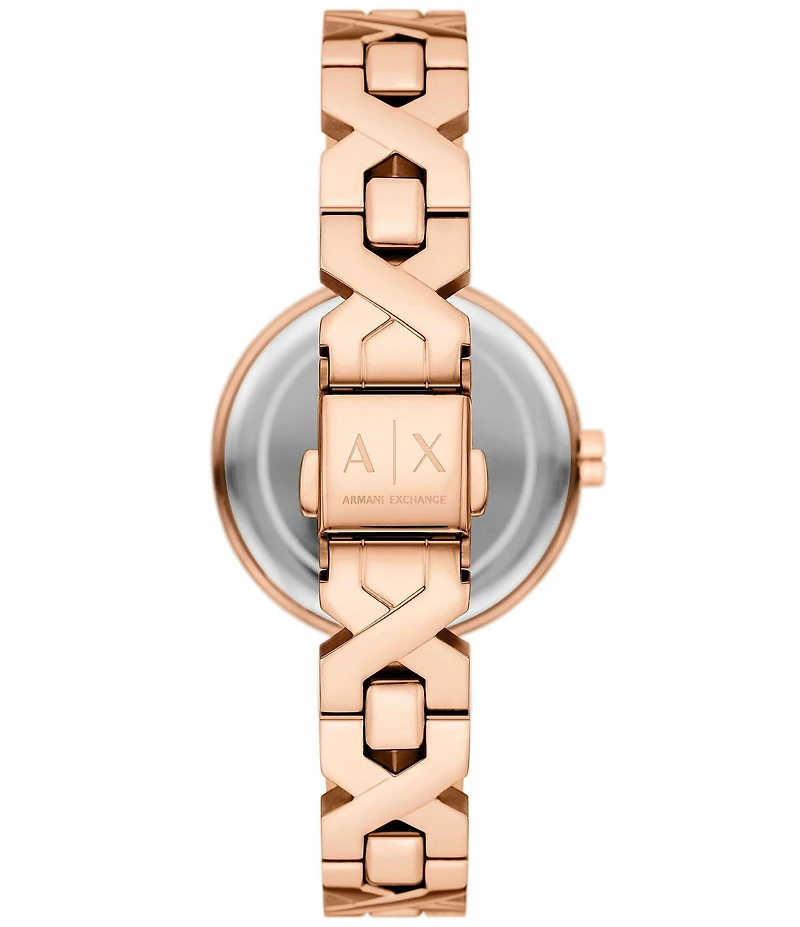 Armani Exchange Women's Ava Two Hand Stainless Steel Bracelet Watch